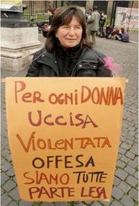 Nel 2007 a Roma 100.000 in piazza manifestano contro la violenza alle donne
